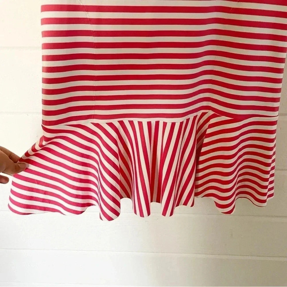 Tommy Bahama Breaker Bay Stripe Flounce Coral Coast Dress Size XS (Fits large) - Picture 9 of 10